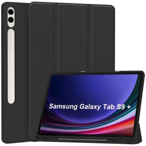 Чохол зі слотом для стилуса для Samsung Galaxy Tab S9+ / S9+ FE / S10+ 12.4" чорний