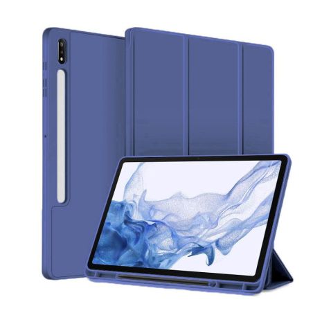 Чехол with Slot for Stylus для Samsung Galaxy Tab S7 (T875) / S8 (X700/X706) Темно-синий