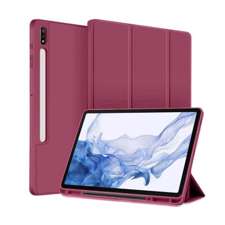 Чохол with Slot for Stylus для Samsung Galaxy Tab S7 FE 12.4" / S7+ / S8+ Бордовий