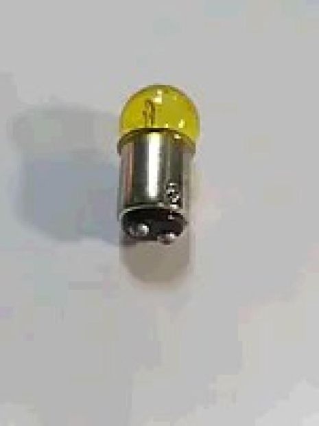 Лампа S25 (двоконтактна) 12V 10W/5W (стоп, габарит) (жовта)