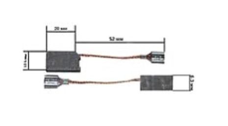 Щетки электроинструмента 6,3*12,5*20 клема Фиолент K