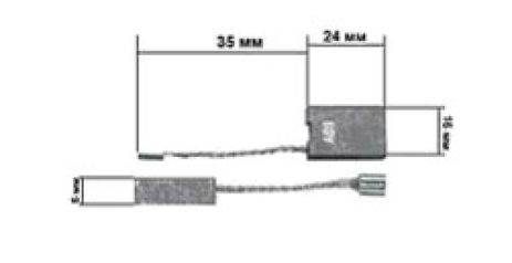 Щетки электроинструмента 6*16*24 А-69 клема K
