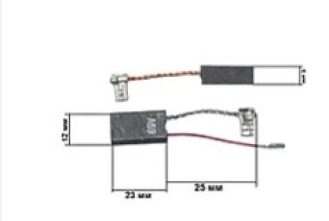 Щетки электроинструмента 6*12*23 А-69(3 провода) K