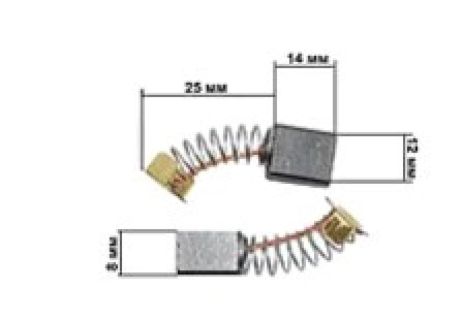 Щітки електроінструменту 8*12*14 пятак G14 K