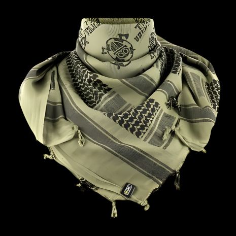 Арафатка шемаг "Вікінг" оливково-чорна 100% бавовна 105х105 см