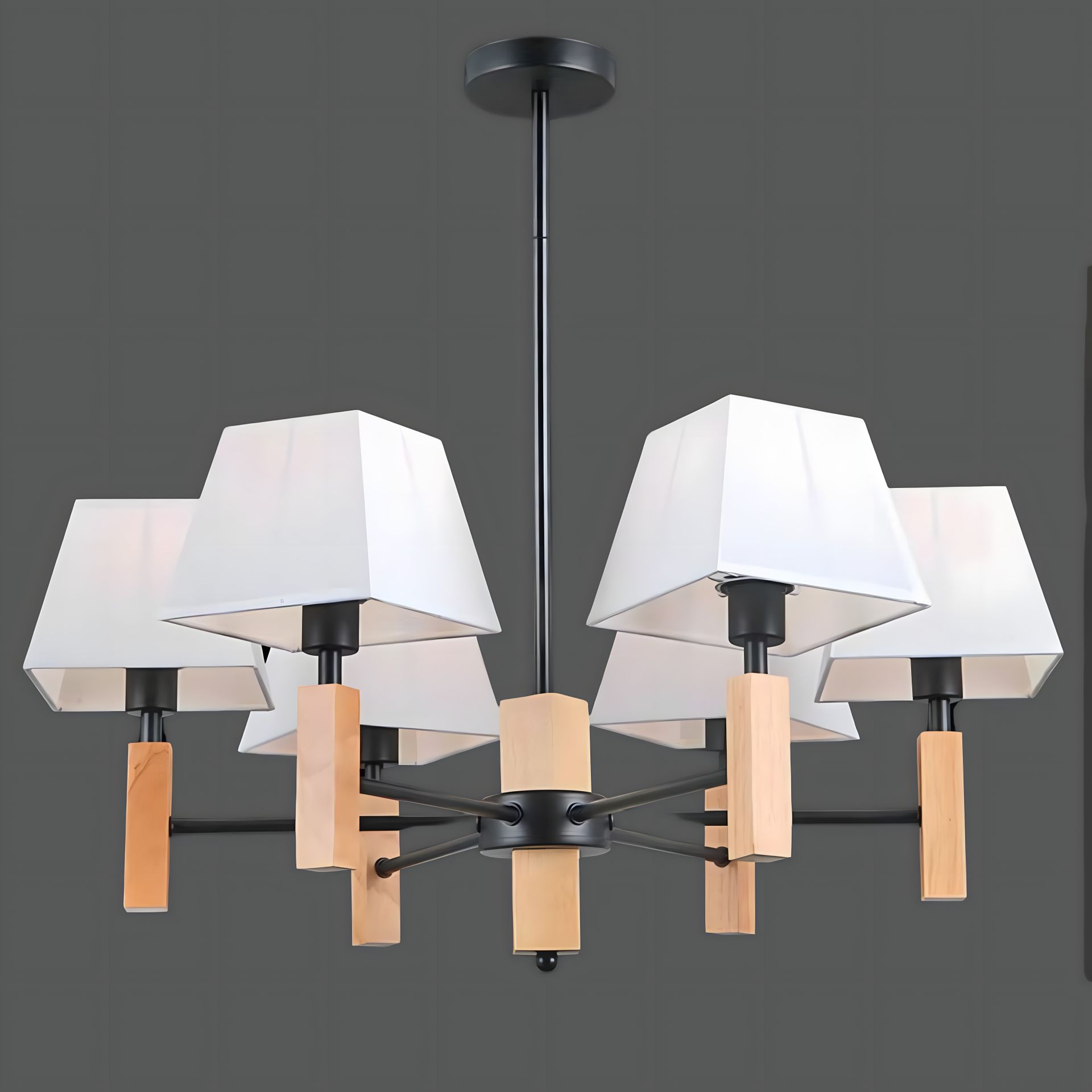 Классическая люстра для гостиной VALESO V15-6 черная Классическая люстра для гостиной VALESO V15-6 черная