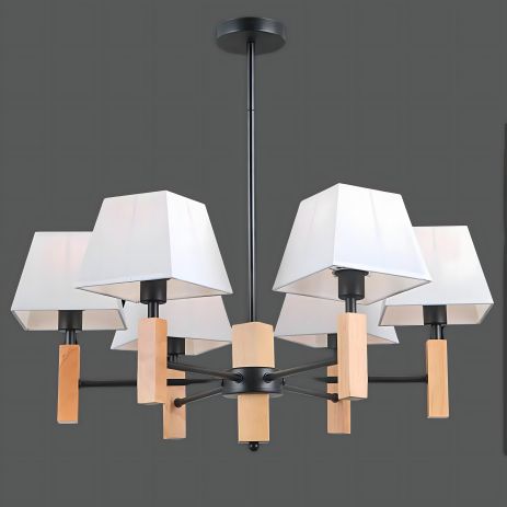 Классическая люстра для гостиной VALESO V15-6 черная