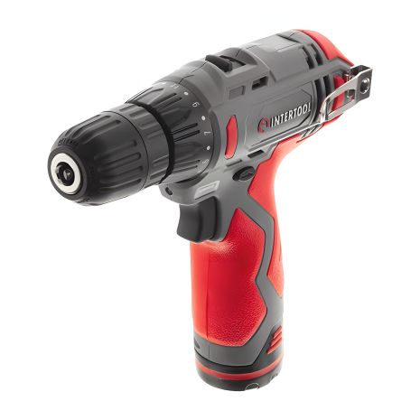 Акумуляторний дриль-шурупокрут 12 В, 30 Nm, 0-350/0-1300 об/хв., 0.8-10 мм, 1.5 Аг INTERTOOL DT-0310
