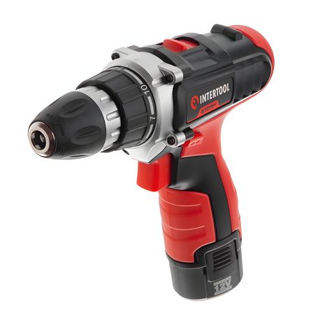 Шурупокрут-дриль акумуляторний 12 В, Li-Ion, 18 Nm, 0-400/0-1500 об/хв, 1,5 Аг, 2 акумулятора, 2 швидкості INTERTOOL WT-0321