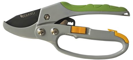 Секатор з прямим зрізом з храповим механізмом маслянка VERANO | 71-829