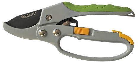 Секатор з прямим зрізом з храповим механізмом маслянка VERANO | 71-829
