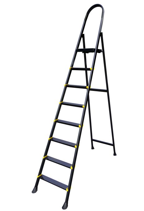 Сталеві драбина 8 сходинок, посилена (150 кг) SLIM (DRSL-08)