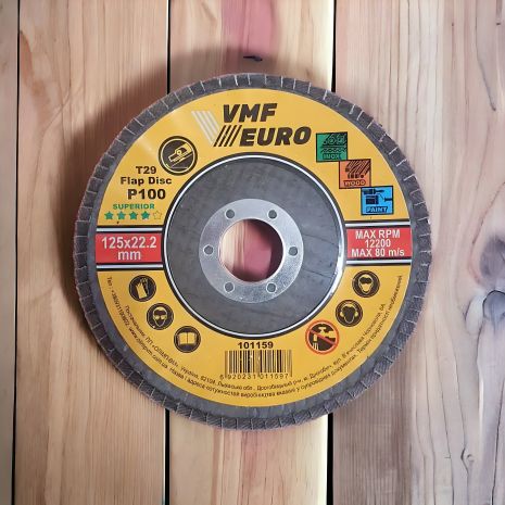 101160 Диск пелюстковий VMF EURO Superior 125мм. зерно P120 101160 Диск пелюстковий VMF EURO Superior 125мм. зерно P120