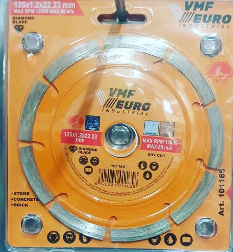 VMF EURO Industrial Диск алмазний відрізний по бетону Segment Twist 125x22,23mm