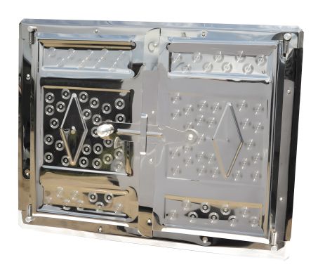 Пічні дверцята з нержавіючої сталі 480×370 мм (для печі та кухні)