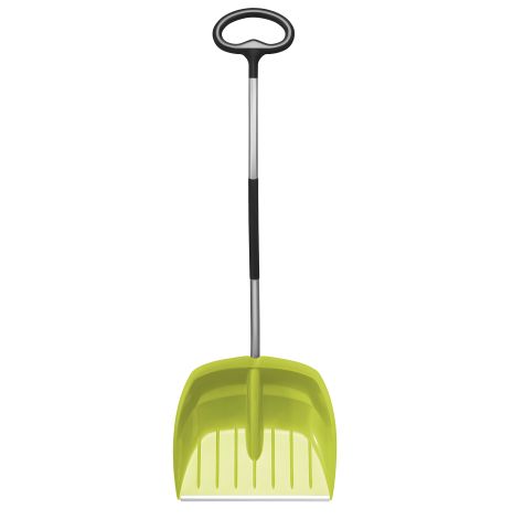 Снігова лопата салатова з алюмінієвою ручкою Green Elipse DOMELO