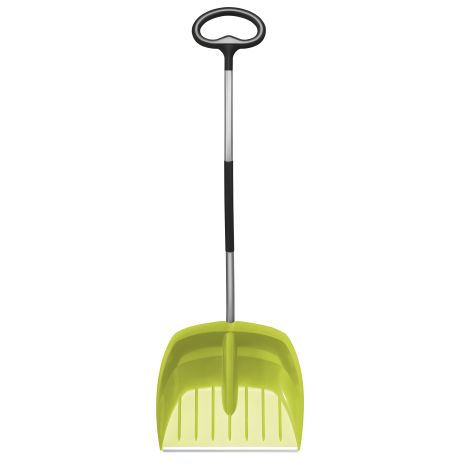 Снігова лопата салатова з алюмінієвою ручкою Green Elipse DOMELO