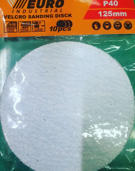 Шліфувальний диск на липучці VMF EURO Industrial Velcro 125мм. зерно 40 (10шт.) 101138