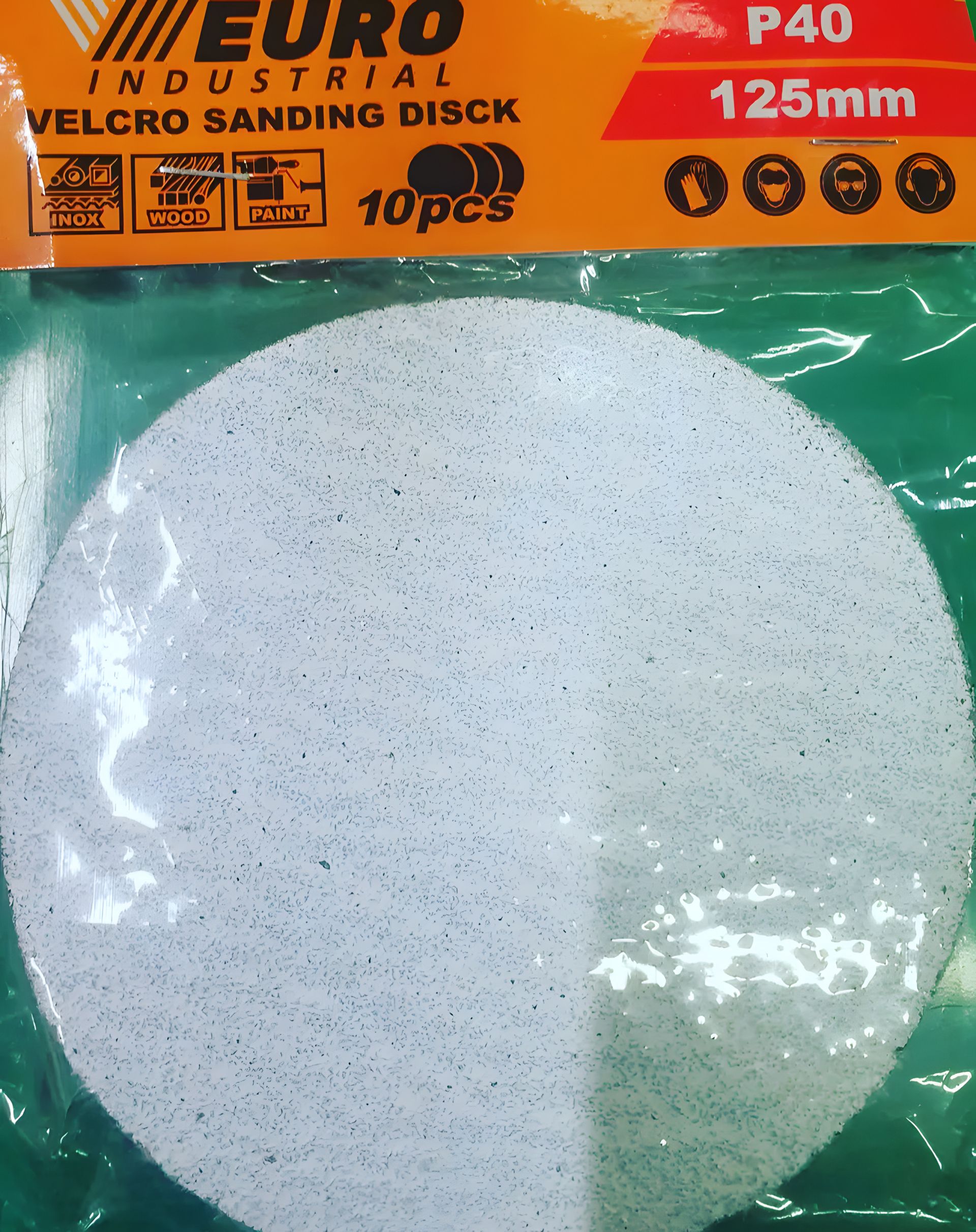 Шліфувальний диск на липучці VMF EURO Industrial Velcro 125мм. зерно 40 (10шт.) 101138 Шліфувальний диск на липучці VMF EURO Industrial Velcro 125мм. зерно 40 (10шт.) 101138