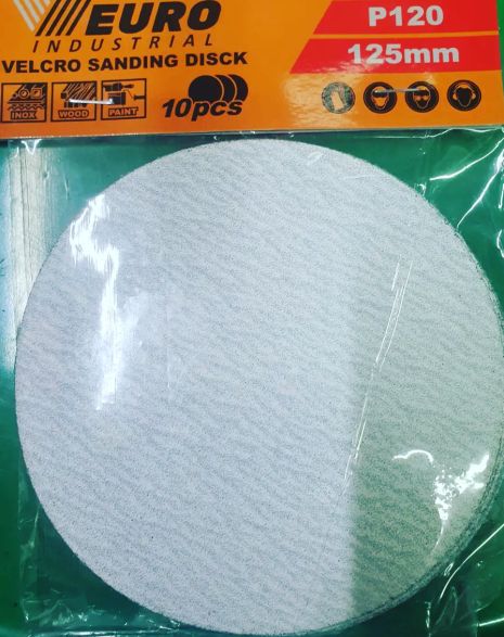 101142 VMF EURO Industrial Шліфувальний диск на липучці Velcro 125мм. зерно 120 (10шт.)