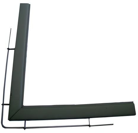 Фарбований пічний кутник великий, 910х800 мм Фарбований пічний кутник великий, 910х800 мм