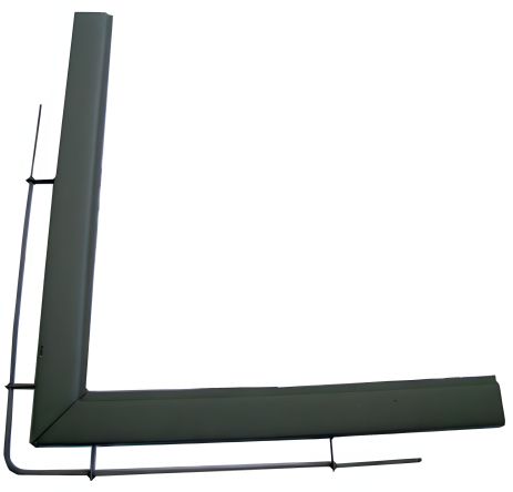 Фарбований пічний кутник великий, 910х800 мм