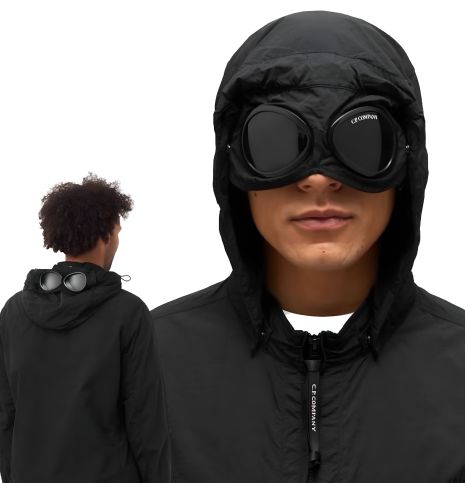 Чорна вітровка C.P.Company NYLON METAL Чорна вітровка C.P.Company NYLON METAL