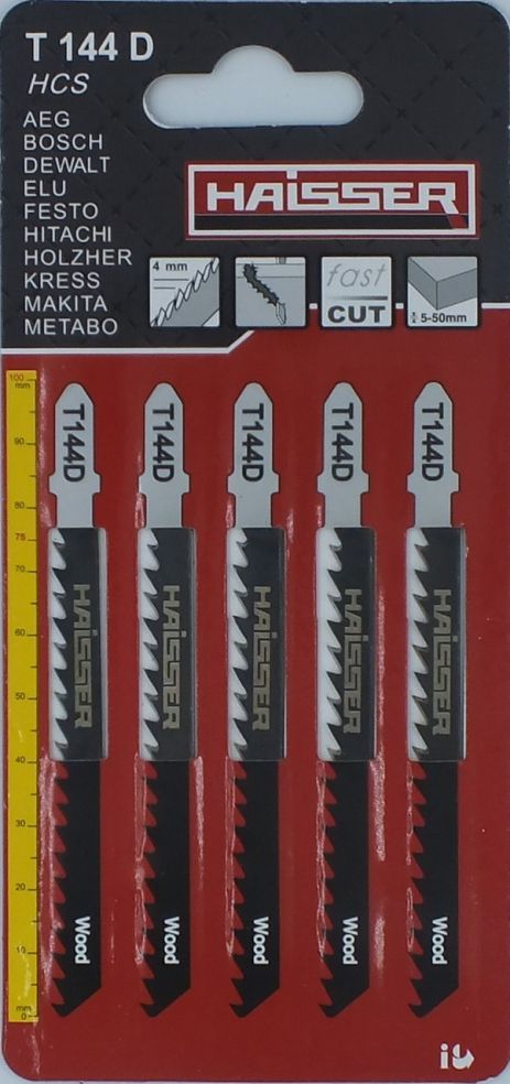Пильні полотна - T144D, 75мм, н-р 5шт (HAISSER)