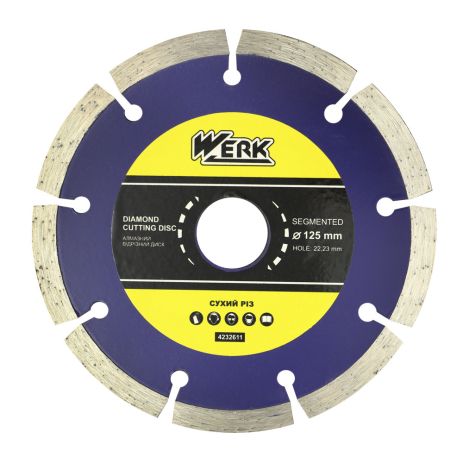ΠΠΈΡΠΊ Π°Π»ΠΌΠ°Π·Π½ΠΈΠΉ ΠΏΠΎ Π±Π΅ΡΠΎΠ½Ρ Segment - 125x7x22.23ΠΌΠΌ (WERK) ΠΠΈΡΠΊ Π°Π»ΠΌΠ°Π·Π½ΠΈΠΉ ΠΏΠΎ Π±Π΅ΡΠΎΠ½Ρ Segment - 125x7x22.23ΠΌΠΌ (WERK)