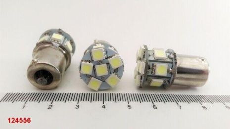 Лампа светодиод с/ц 24V P21W 1156 13SMD (1 этаж) белая