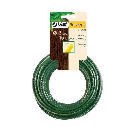 Жилка для триммера, пилка, 15м, 3мм VERANO | 71-779