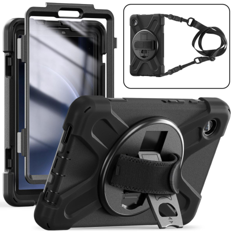 Чохол Rugged 3 Layers броньований протиударний з захистом для Samsung Galaxy Tab A11 8.7 X130 X135 Чорний Чохол Rugged 3 Layers броньований протиударний з захистом для Samsung Galaxy Tab A11 8.7 X130 X135 Чорний