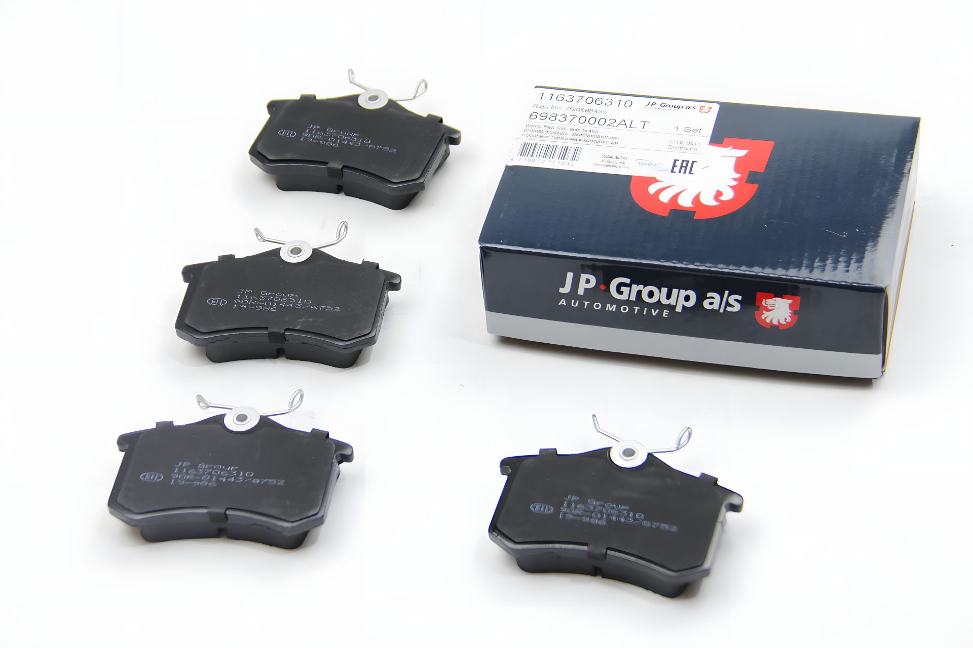 Задние тормозные колодки для Caddy/Golf/Octavia (TRW), JP Group (1163706310) Задние тормозные колодки для Caddy/Golf/Octavia (TRW), JP Group (1163706310)