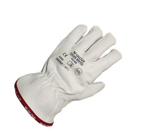 Рукавиця утеплена шкіряна біла M-GLOVE, розмір 10