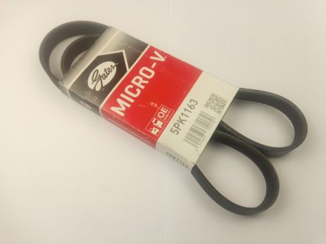 Поликлиновый приводной ремень FORD USA, RENAULT 9, GATES (5PK1163)