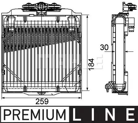 Радиатор масляный BMW 535-550i/740-750i 08-17, MAHLE/KNECHT (CLC102000P)