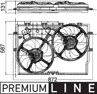 Вентилятор радиатора 300/300 Вт DUCATO 2.2-3.0 D 06-(390мм), MAHLE/KNECHT (CFF228000P) Вентилятор радиатора 300/300 Вт DUCATO 2.2-3.0 D 06-(390мм), MAHLE/KNECHT (CFF228000P)