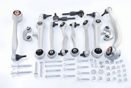 Комплект рычагов передней подвески для Audi A6/Superb/Passat B5 (с тонким пальцем), ABS (219902) Комплект рычагов передней подвески для Audi A6/Superb/Passat B5 (с тонким пальцем), ABS (219902)