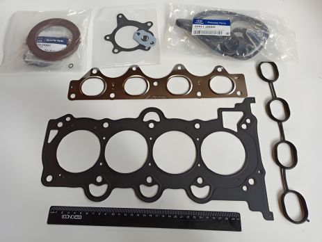 Повний двигунний к-кт прокладок Hyundai/KIA 1.4 G4FA/1.6 G4FC, MOBIS (209102BA00) + сальники (2091)