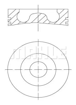 Поршень AUDI/SEAT/SKODA/VW 2.0 TDI 03-13 (81.51mm/+0.5), MAHLE/KNECHT (0280202)