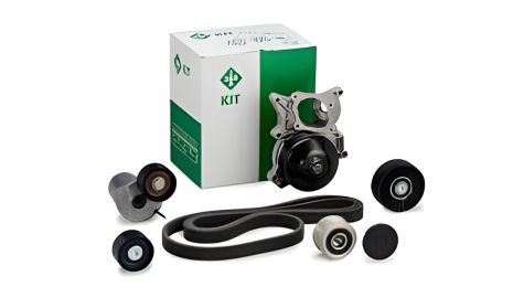 Водяной насос + комплект ГРМ KIA RIO, HYUNDAI ACCENT, HYUNDAI GETZ, INA (530042731) - Полная водяная система