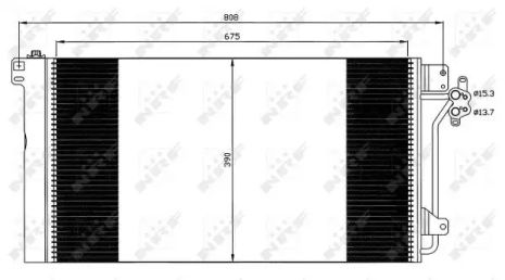 Конденсатор кондиціонера VW Multivan 03-(NRF), NRF (35622)