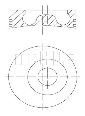 Поршень Connect 1.8TDCi (66/81kw) 06- (82.5mm/STD), MAHLE/KNECHT (0160200)