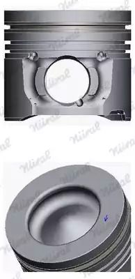 Поршень с кольцами FORD/PSA 75.5 1,6 HDI 9HE(DV6DBM) (NURAL), NURAL (8743360700)