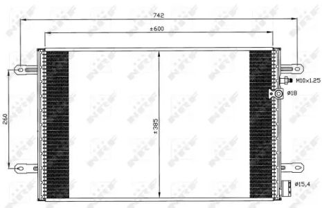 Конденсатор кондиционера AUDI A6 04- (NRF), NRF (35605)