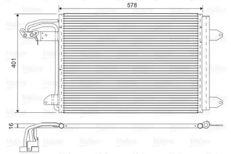 Радіатор кондиціонера VW Caddy III 03-, VALEO (817777)