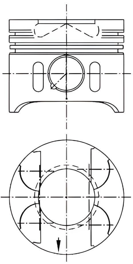Поршень KOLBENSCHMIDT MB OM611 (41014620) Поршень KOLBENSCHMIDT MB OM611 (41014620)