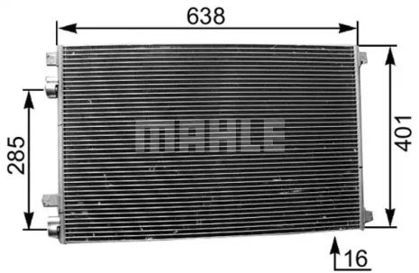 Конденсор RENAULT MEGANE II Stufenheck (LM0/1) alt, MAHLE/KNECHT (AC360001S)