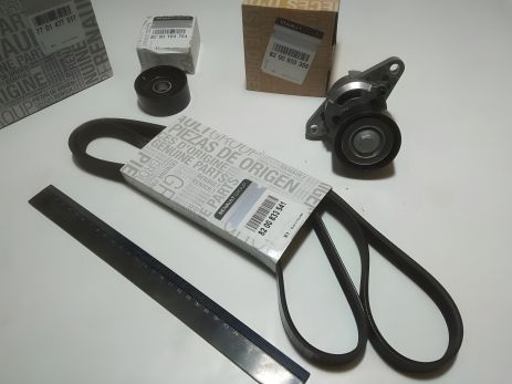 Ремінь струмочковий+ролики RENAULT генератора 1.4-1.6 16v (7701477517) 5PK1750