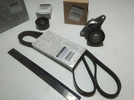 Ремінь струмочковий+ролики RENAULT генератора 1.4-1.6 16v (7701477517) 5PK1750